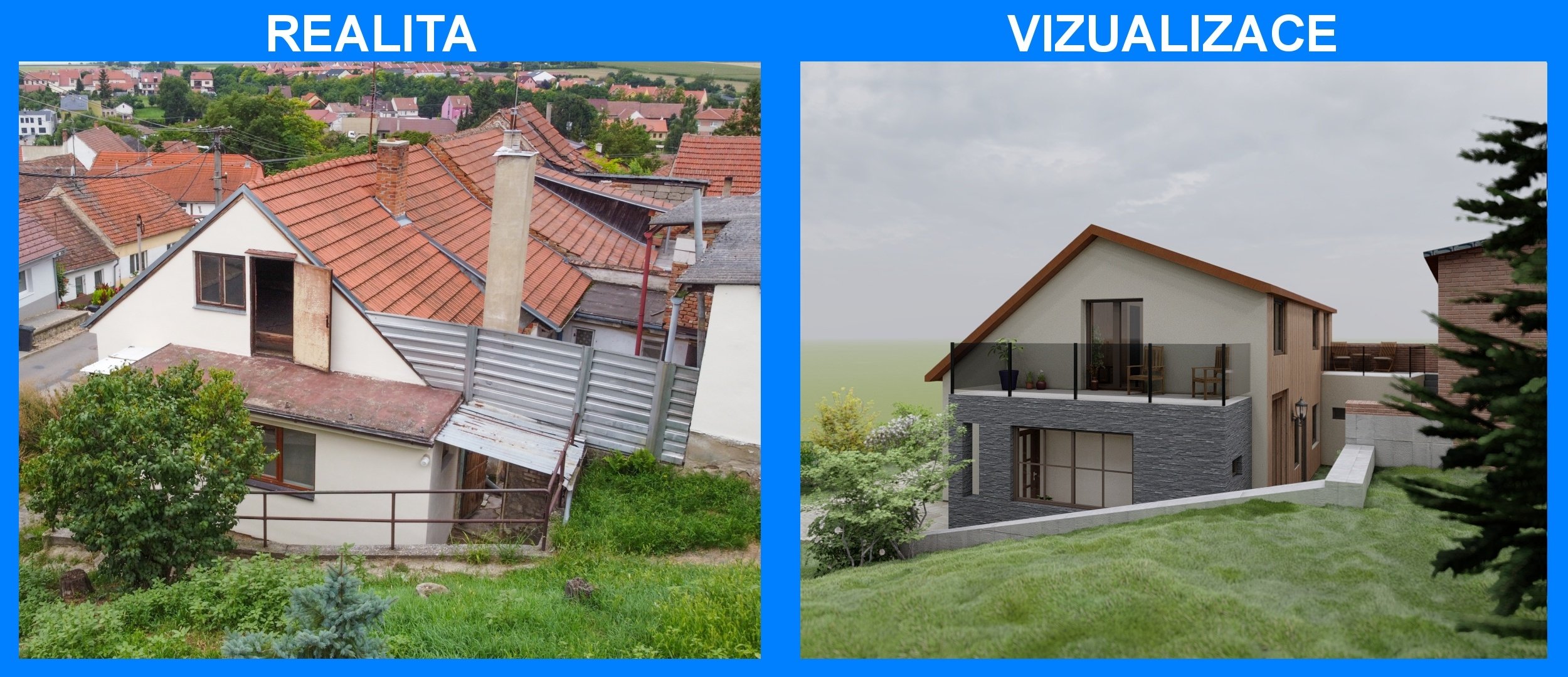 Prodej domu - realita vs. vizualizace