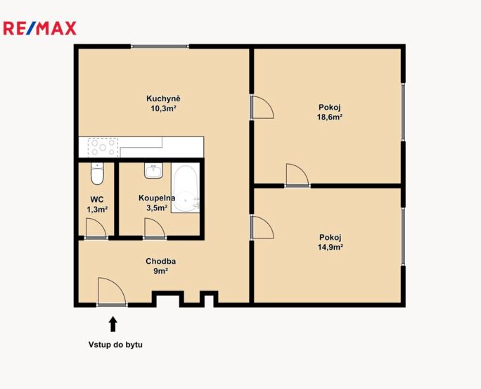 Pronájem bytu 2+1, 57,5 m2, Hodonín - obrázek 14