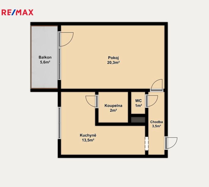 Pronájem bytu 1+1, 48 m2, Hodonín - obrázek 7