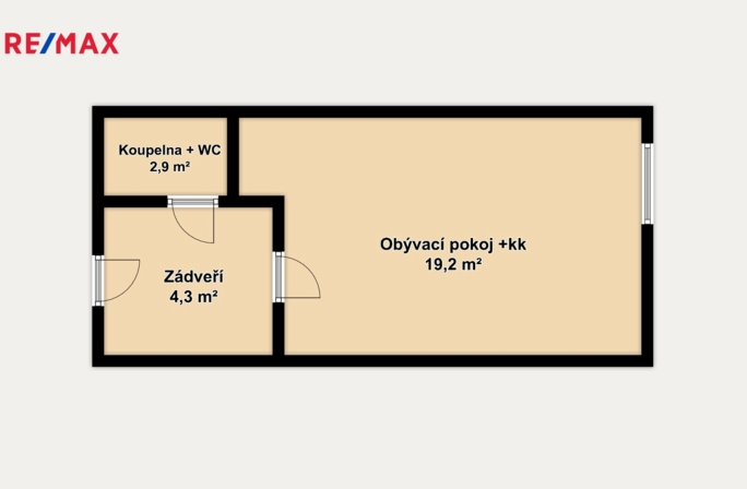 Prodej bytu 1+kk, 30 m2, Ostružná - obrázek 9