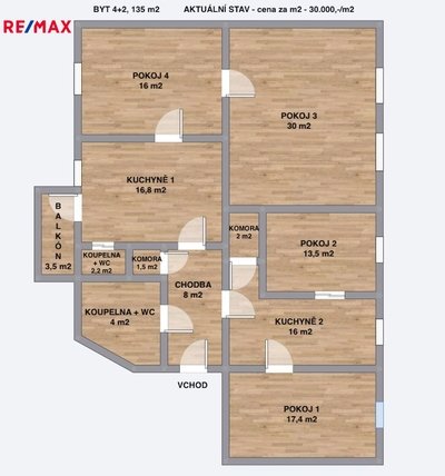 Prodej bytu 4+1, 135 m2, Kyjov