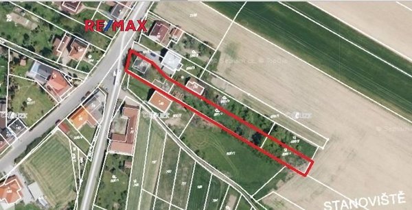 Prodej stavebního pozemku 1551 m2 v obci Stanoviště