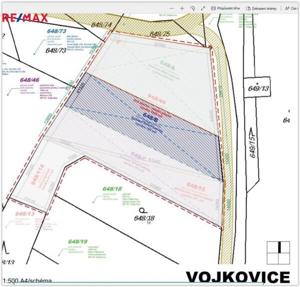 Prodej zahrady, 705 m2, Vojkovice