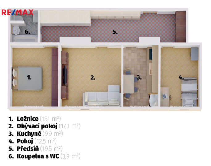 Prodej bytu 3+1, 84 m2, Brno - obrázek 21