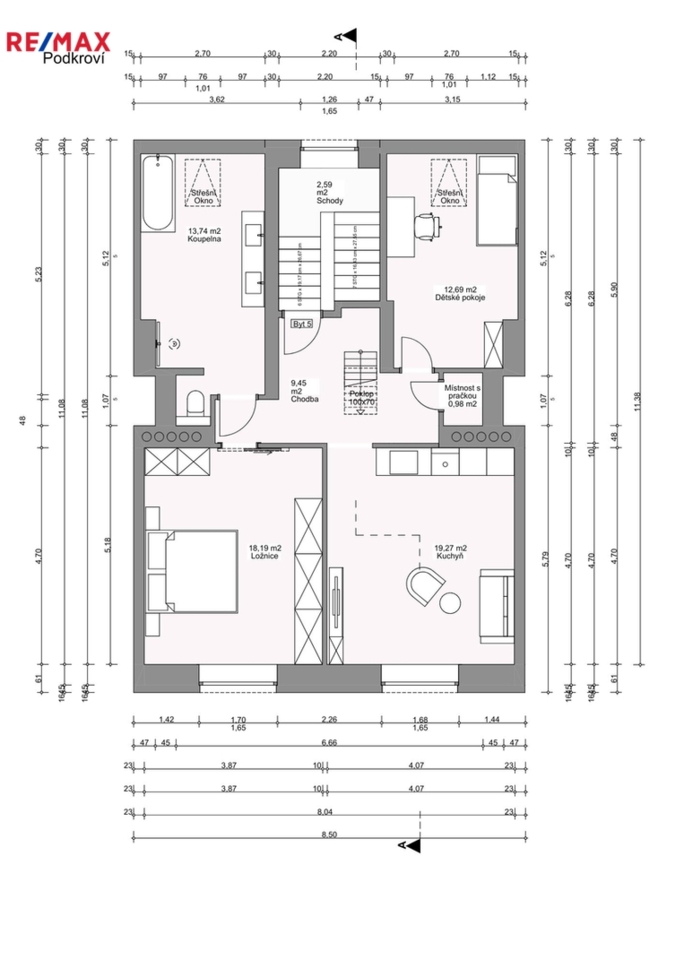 Prodej bytu 3+kk, 74,32 m2, Brno - obrázek 2