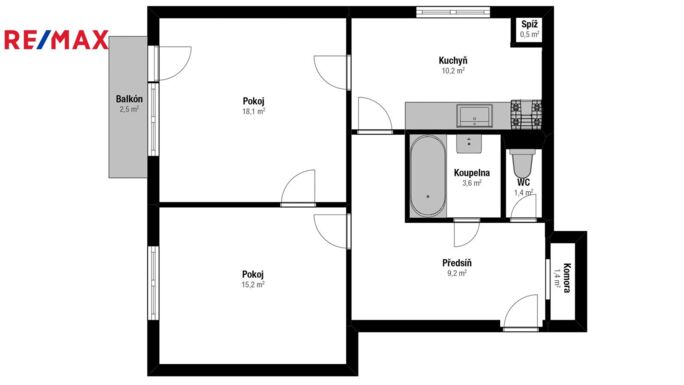 Prodej bytu 2+1, 65 m2, Kuřim - obrázek 23