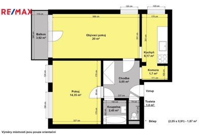 Prodej bytu 2+1, 54 m2, Praha Prodej bytu 2+1, 54 m2, Praha