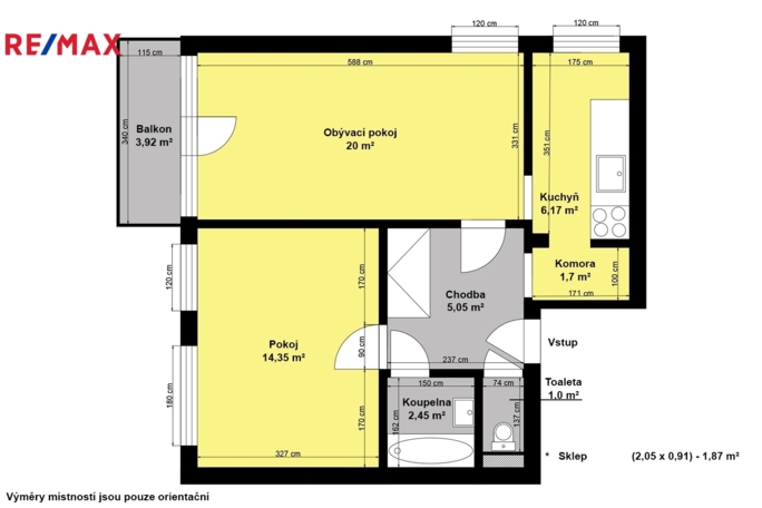 Prodej bytu 2+1, 54 m2, Praha Prodej bytu 2+1, 54 m2, Praha