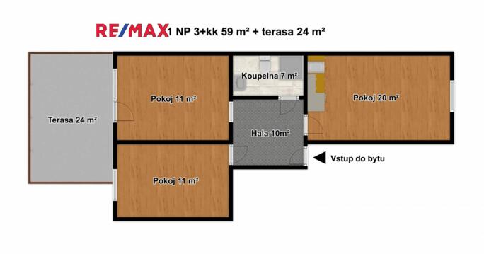 Pronájem bytu 3+kk 59 m2 s terasou 24 m2 ve VILA domě v Jedovnicích - obrázek 2