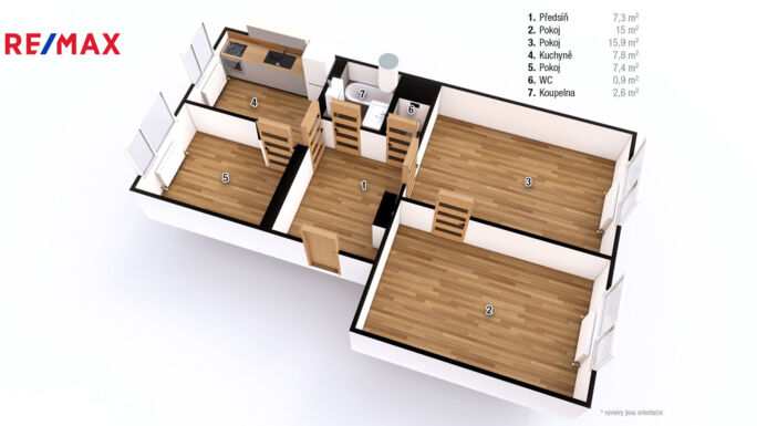 Prodej bytu 3+1, 80 m2, Vlasatice Prodej bytu 3+1, 80 m2, Vlasatice