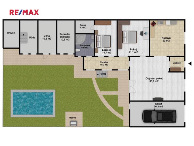 Prodej domu v osobním vlastnictví 654 m2, Těmice u Hodonína - obrázek 15