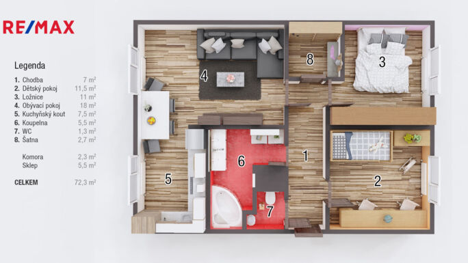 Prodej bytu 3+kk, 72 m2, Letovice - obrázek 16
