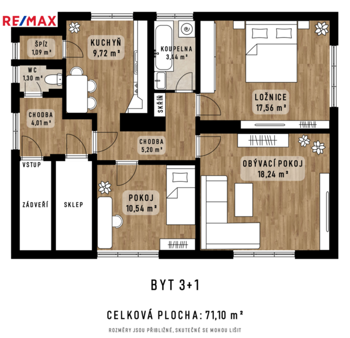 Pronájem bytu 3+1, 71 m2, Ostrava - obrázek 23