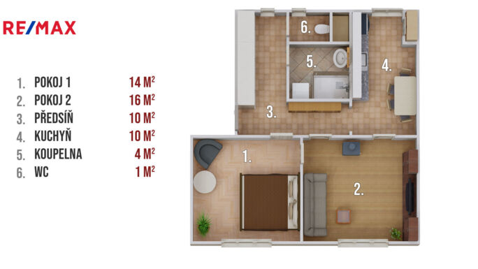 Prodej bytu 2+1, 70 m2, Dolní Kounice - obrázek 20