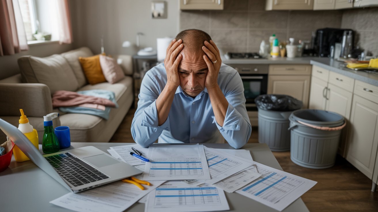 nešťastný majitel nemovitosti na krátkodobý pronájem