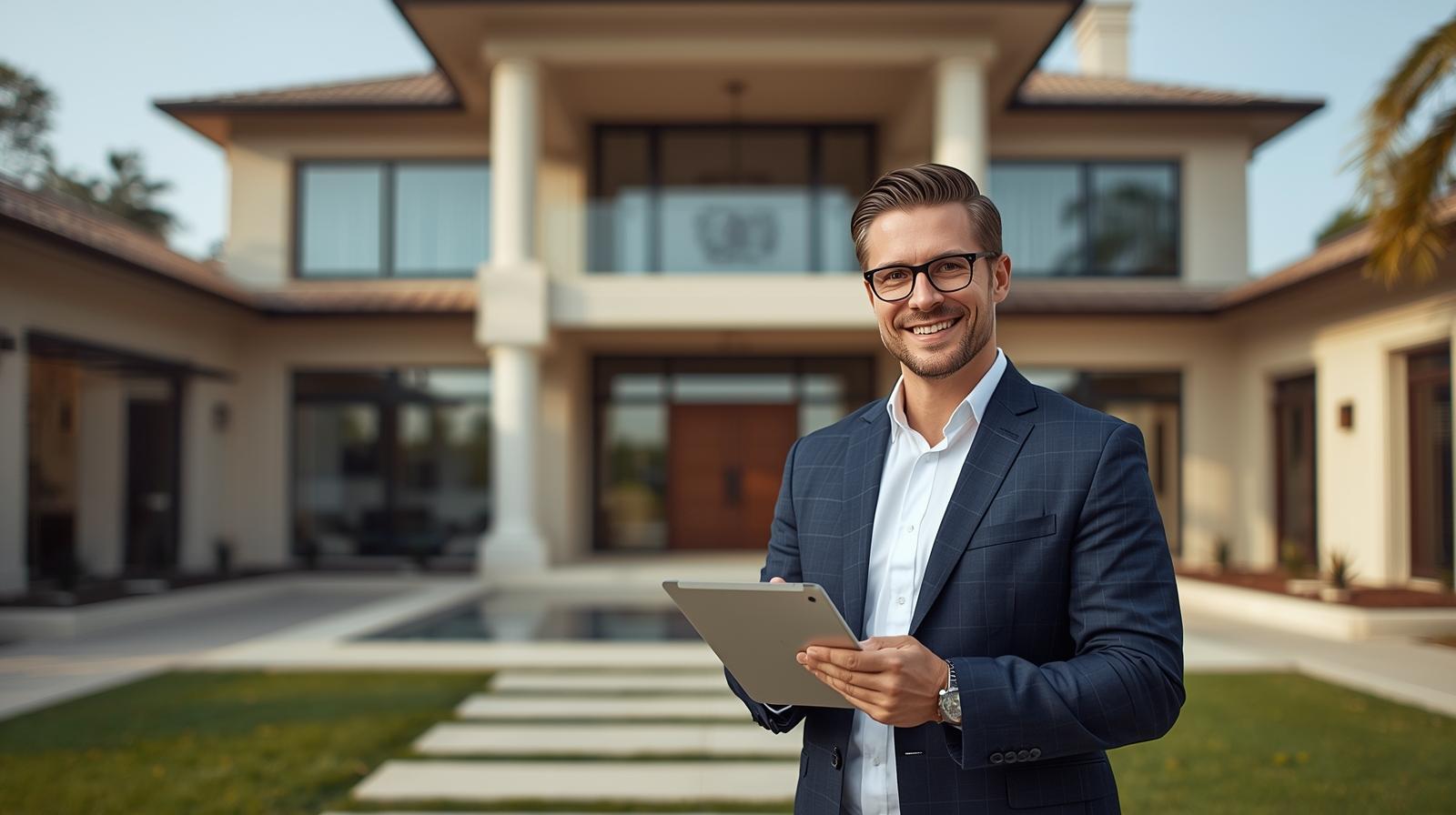 bohatý realitní makléř pří práci bohatý realitní makléř pří práci