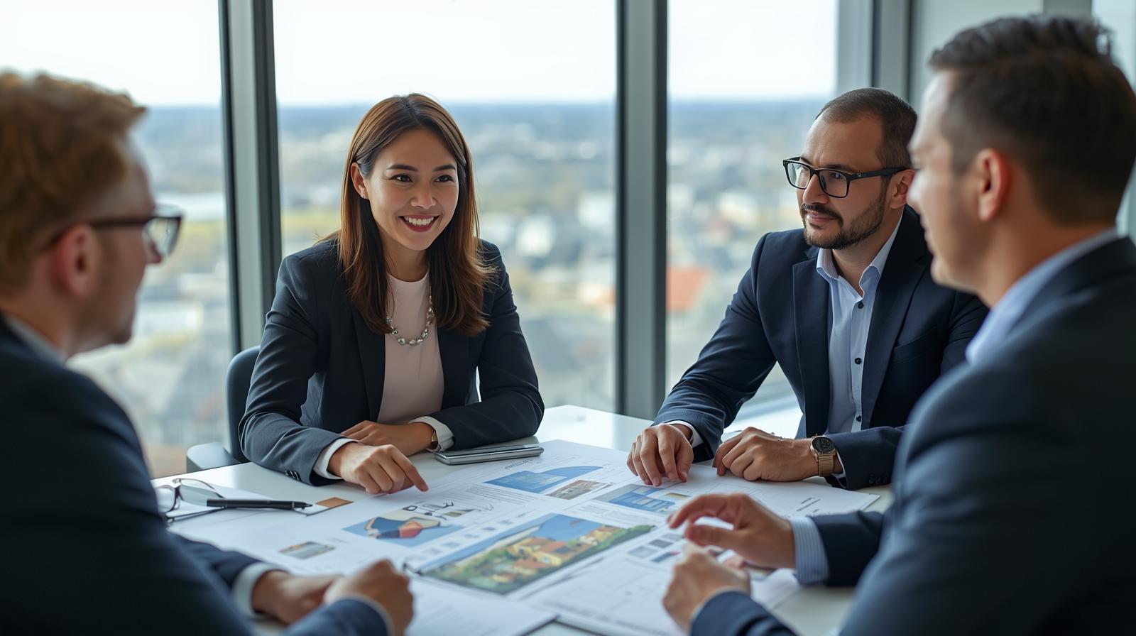 Makl&eacute;ři s klientama na schůzce
