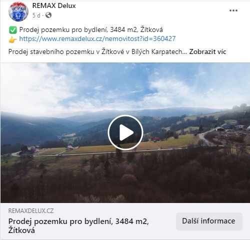 Inzerce nemovitosti na sociálních sítí