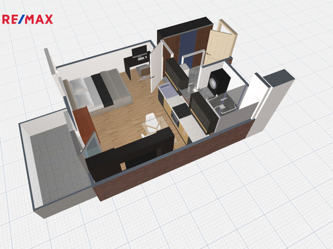 Pronájem bytu 1+kk, 32 m2, Brno - obrázek 17
