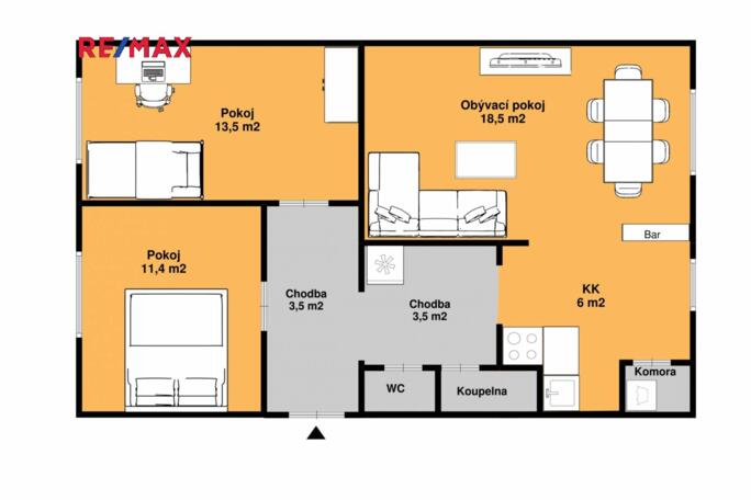 Pronájem bytu 3kk 65m2, Mohelno - obrázek 15