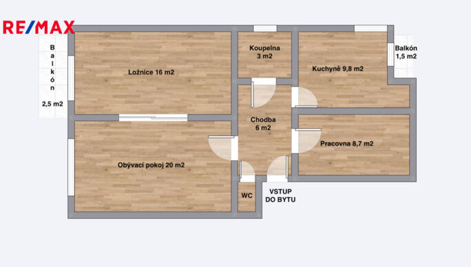 Prodej bytu 3+1, 66 m2, Brno - obrázek 2