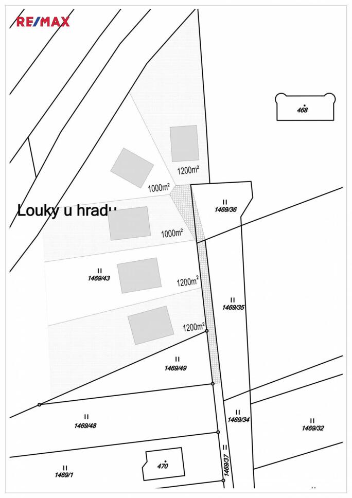 Prodej pozemku k bydlení 1200m2 - obrázek 2