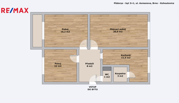 Prodej bytu 3+1, 72 m2, Brno - obrázek 20
