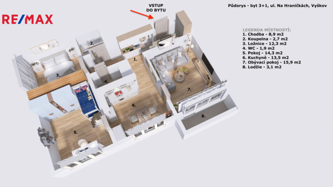 Prodej bytu 3+1, 69,5 m2, Vyškov - obrázek 34