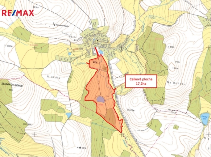 Prodej pozemku, 172102 m2, Vyskytná nad Jihlavou