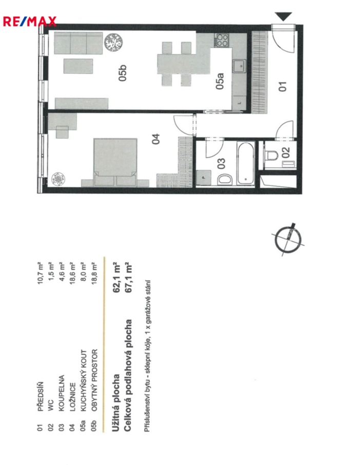Pronájem bytu 2+kk, 67 m2, Brno - obrázek 18