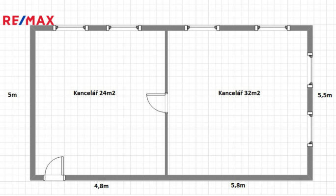Pronájem prostoru kanceláří, 56 m2, Brno - obrázek 3