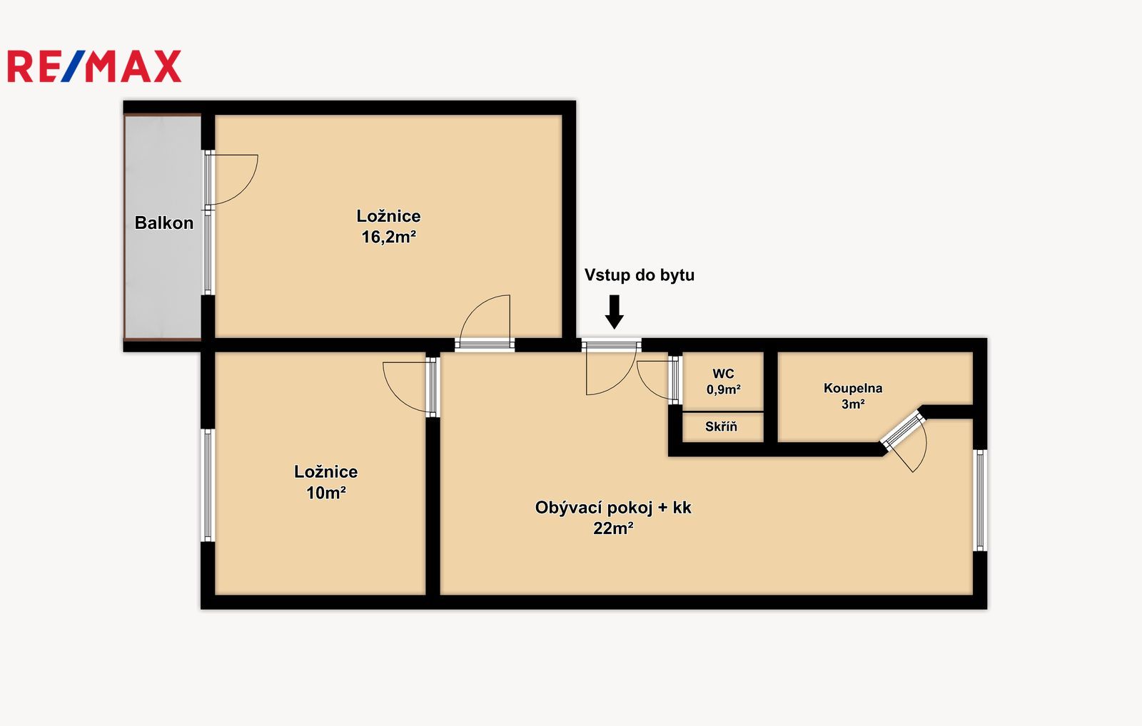 Pronájem bytu 3+kk, 58 m2, Ždánice